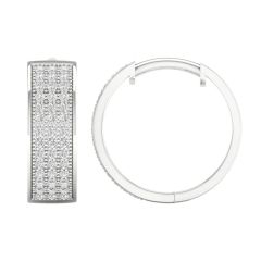 10K 0.25ct Diamond Hoop earrings - 26750